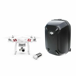 DJI Phantom 3 Standard + Extra Jupio baterija + Backpack Combo Quadcopter dron za snimanje iz zraka s 3D gimbalom (3-osna stabilizacija) i 2.7K kamerom dodatnom baterijom i tvrdim ruksakom Backpack