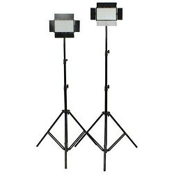 Falcon Eyes LED KIT Lamp Set Dimmable DV-384CT with light stands rasvjeta za video snimanje