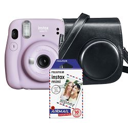 Fujifilm Instax Mini 11 Lilac + Cullmann Rio Fit 110 Black + gratis Fujifilm Instax Mini film Airmai