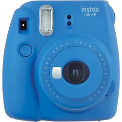 Fujifilm Instax Mini 9 Cobalt Blue plavi polaroid Fuji fotoaparat s trenutnim ispisom fotografije + Fujinon 60mm f/12.7 objektiv