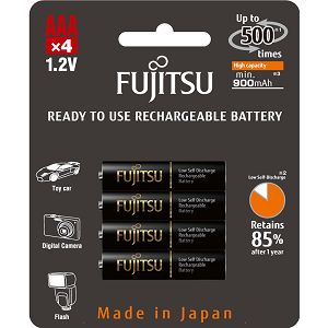 Fujitsu baterije Black 4xAAA 900mAh HR-4UTHCEX (4B)