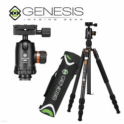 Genesis Base C1 BH-34 KIT Orange narančasti komplet Carbon Fiber Tripod karbonski stativ 170,8cm + kuglasta glava ball head 15kg