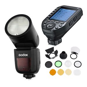 Godox V1 Round Head F TTL HSS bljeskalica X-PRO II Trigger Accessories Kit za Olympus Panasonic