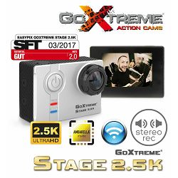 GoXtreme Stage 2.5K Stereo Action Camera Ultra HD 30fps 4MP WiFi Waterproof sportska akcijska kamera vodootporna do 60m prilagođena za bolje snimanje zvuka (20118)