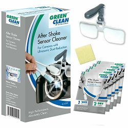 Green Clean After Shake Sensor Cleaner Kit 5x Wet & Dry swabovi za čišćenje senzora + 1x Clip & Flip + 1x LCD Wipe 8x8cm za fotoaparate s ultrazvučnim vibracijama (SC-5200)