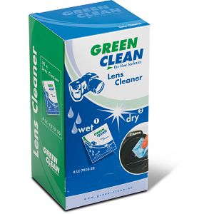 Green Clean Lens Cleaner - Wet & Dry LC-7010-50 Sachet 50 pc. hang box