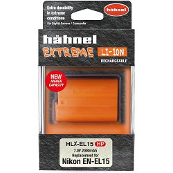 Hähnel HLX-EL15HP Extreme 2000mAh 7V 14Wh baterija za Nikon D750, D500, D810, D610, D600, D7200, D7100, D7000, D800, D810A, D800E, 1 V1 EN-EL15 (1000 150.8)