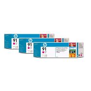 HP 91 Magenta Ink Cartridge 3-pack, 775 ml