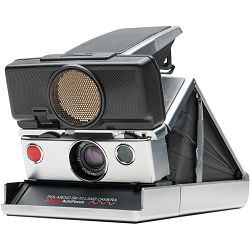 Impossible Polaroid™ SX 70 Sonar (Silver Body Black Leather) Instant fotoaparat Refurbished Camera (1513)