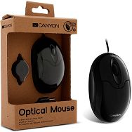 Input Devices - Mouse CANYON CNF-MSO01 Green series (,Cable, Optical 800dpi,3 btn,USB), Black