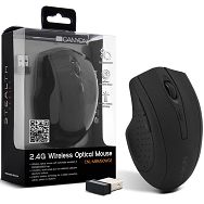 Input Devices - Mouse CANYON CNL-MBMSOW02 (Wireless 2.4GHz, Optical 1000/1200/1600dpi,6 btn,USB), Black, Stealth