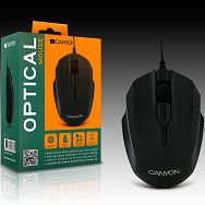 Input Devices - Mouse CANYON CNR-FMSO01 (,Cable, Optical 1000dpi,3 btn,USB 2.0), Varnish Black