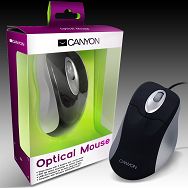 Input Devices - Mouse CANYON CNR-MSO03 (,Cable, Optical 800dpi,3 btn,USB), Black/Silver