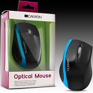 Input Devices - Mouse CANYON CNR-MSO01N (,Cable, Optical 800dpi,3 btn,USB), Black/Blue