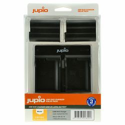 Jupio KIT 2x Battery EN-EL15 1700mAh + USB Dual Charger komplet punjač i dvije baterije za Nikon D750, D500, D810, D610, D600, D7200, D7100, D7000, D800, D810A, D800E, 1 V1 CNI1004