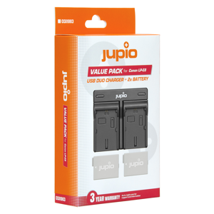 Jupio KIT 2x Battery LP-E8 1120mAh + USB Dual Charger komplet punjač i dvije baterije za Canon EOS 550D, 600D, 650D, 700D CCA1003