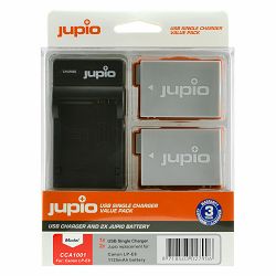 Jupio KIT 2x Battery LP-E8 1120mAh + USB Single Charger komplet punjač i dvije baterije za Canon EOS 550D, 600D, 650D, 700D CCA1001