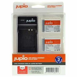 Jupio KIT 2x Battery NB-13L + USB Single Charger komplet punjač i dvije baterije za Canon PowerShot G7X, G9X, G5X, G3x