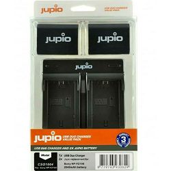 Jupio KIT 2x Battery NP-FZ100 2040mAh + USB Dual Charger komplet punjač i dvije baterije za Sony a9, a7R III, a7 III (CSO1004V2)