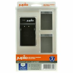 Jupio KIT 2x Battery PS-BLS5 PS-BLS50 1210mAh + USB Single Charger komplet punjač i dvije baterije za Olympus E-P3, E-PL3, E-PL5, E-PL7, E-PM1, E-M10, OM-D E-M10, PEN E-PM1 COL1001