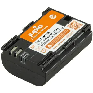 Jupio LP-E6NH 2130mAh 7.2V 15,3Wh baterija za Canon EOS R5, R6 II, R7, R, RP, 5D IV, 6D II, 80D, 7D II, 5DsR, 5D III, 6D, 7D, 70D, 60D, 5D II, XC10, 5Ds, 60Da, LPE6 LP-E6 Lithium-Ion Battery CCA0033V2
