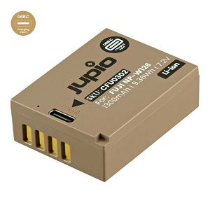 Jupio NP-W126S Ultra C (USB-C input) 1300mAh baterija za Fujifilm X-T3, X-T2, X-T1, X-T100, X-T10, X-Pro3, X-Pro2, X-Pro1, X-H1, X-E4, X-E3, X-E2s, X-E1, X-A7, X-A3, X-A2, X100V, X100F (CFU0302)