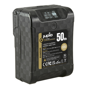Jupio ProLine Extreme 50 V-Mount 3350mAh (50Wh) - LCD Display, USB-C PD 65W D-Tap in/output and USB-A output Broadcast battery video baterija (BVM0020)