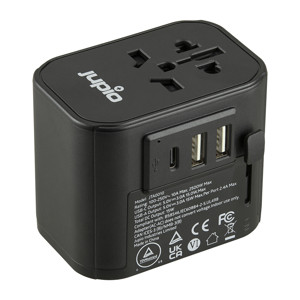 Jupio Travel Adapter EU, AUS, CN, USA, UK, USB-A, USB-C (JTA0010)