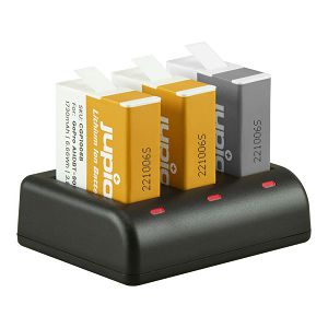 Jupio Value Pack: 2x Enduro Battery GoPro Hero11, Hero10, Hero9 SPBL1B AHDBT-901 1730mAh + Compact USB Triple Charger (CGP1006)
