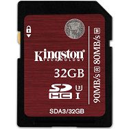 Kingston 32GB SDHC UHS-I Speed Class 3 Flash Card, EAN: 740617227642