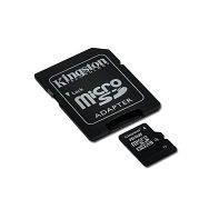 KINGSTON Memory ( flash cards ) 16GB microSDHC Micro SDHC Class 4, 1pcs with SD adapter