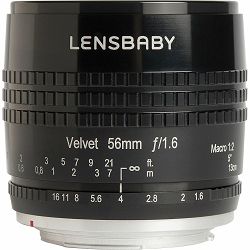 Lensbaby Velvet 56mm f/1.6 macro 1:2 portretni objektiv za Pentax K (LBV56BP)