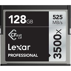Lexar 128GB 3500x Pro CFast 2.0 rs 525MB/s ws 445 MB/s Professional memorijska kartica za fotoaparat i kameru (LC128CRBEU3500)