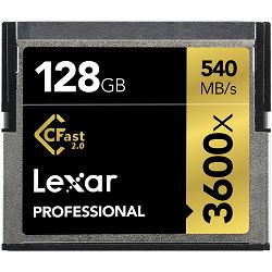 Lexar 128GB 3600x Pro CFast 2.0 Professional memorijska kartica za fotoaparat i kameru (LC128CRBEU3600)