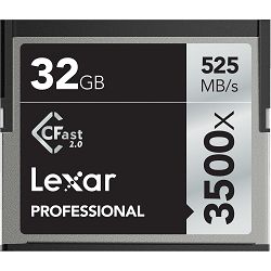 Lexar 32GB 3500x Pro CFast 2.0 Professional memorijska kartica za fotoaparat i kameru (LC32GCRBEU3500)