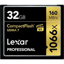 Lexar CF 32GB 1066x 160MB/s 155MB/s CompactFlash memorijska kartica (LCF32GCRB1066)