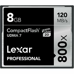 Lexar CF 8GB 800x 120MB/s Professional UDMA Compact Flash Card memorijska kartica (LCF8GBCRBEU800)