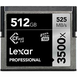 Lexar Cfast 512GB 3500x 525MB/s 445MB/s 2.0 memorijska kartica (LC512CRBEU3500)