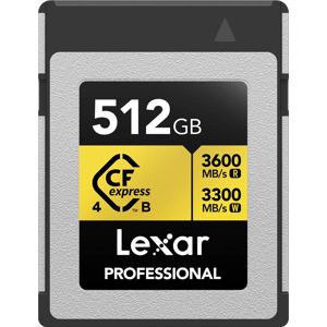 Lexar Cfexpress 512GB 3600MB/s 3300MB/s Type-B card PCIe 4.0 x2 Gold memorijska kartica (LCXEXP4512G-RNENG)