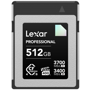 Lexar Cfexpress Type B, 512GB 3400MB/s 3700MB/s 4.0 VPG 400 Diamond Pro memorijska kartica