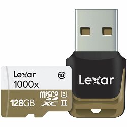 Lexar microSDHC 128GB 1000x 150MB/s UHS-II sa USB 3.0 Reader memorijska kartica i čitač kartica LSDMI128CBEU1000R
