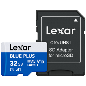 Lexar microSDHC 32GB 100MB/s Read UHS-I C10 A1 V10 U1 Blue Plus memorijska kartica + SD adapter