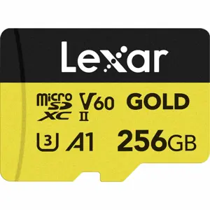 Lexar microSDXC 256GB 280MB/s 180MB/s UHS-II C10 A1 V60 U3 Gold memorijska kartica