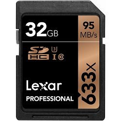 Lexar SDHC 32GB 633x 95MB/s Professional Class 10 UHS-I Card memorijska kartica LSD32GCB1EU633
