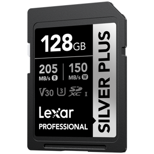 Lexar SDXC 128GB 1066x 205MB/s 150MB/s UHS-I C10 V30 U3 A2 Professional Silver Plus memorijska kartica