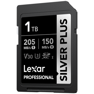 Lexar SDXC 1TB 205MB/s 150MB/s 1066x UHS-I A2 U3 V30 4K Silver Plus memorijska kartica (LSDSIPL001T-BNNNG)
