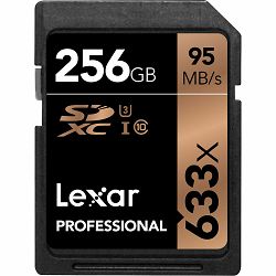 Lexar SDXC 256GB 633x 95MB/s Professional Class 10 UHS-I Card memorijska kartica LSD256CBEU633