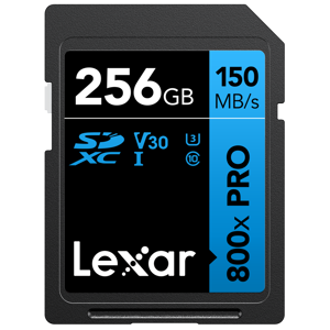 Lexar SDXC 256GB 800x 150MB/s 45MB/s Class 10 UHS-I C10 V30 U3 Professional Pro memorijska kartica