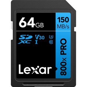 Lexar SDXC 64GB 800x 150MB/s 45MB/s UHS-I C10 V30 U3 memorijska kartica (LSD0800P064G-BNNNG)