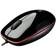 Logitech M150, laserski miš, crno-crveni